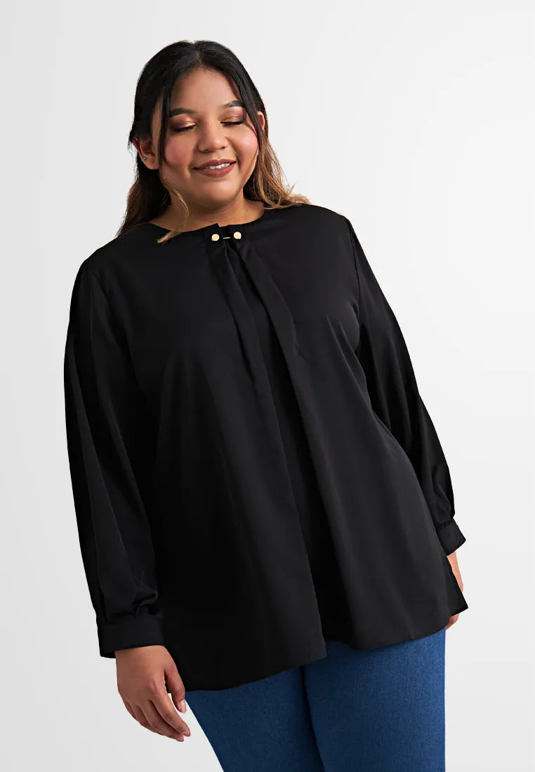 Panola Minimalist Gold Buckle Blouse