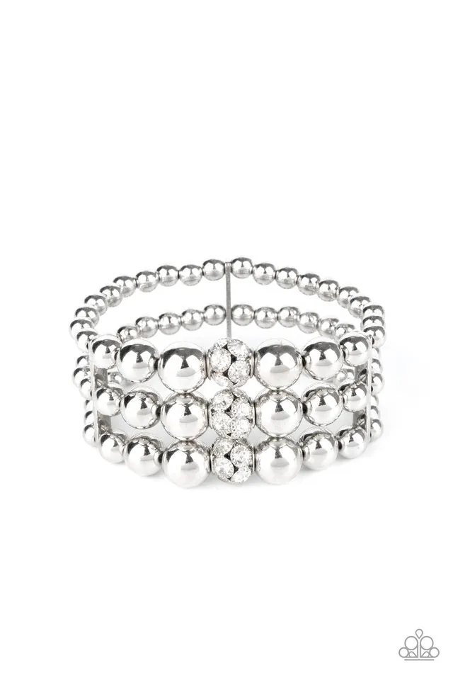 Paparazzi Bracelet ~ Icing On The Top - White