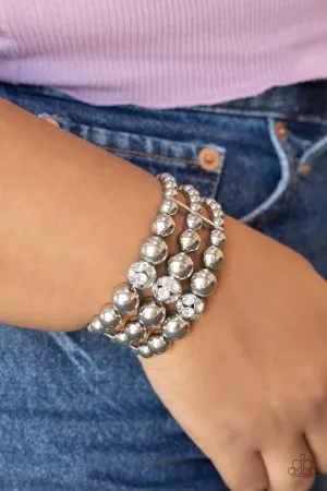Paparazzi Bracelet ~ Icing On The Top - White