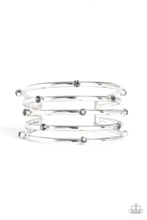 Paparazzi Bracelet ~ Sugarlicious Sparkle - Silver