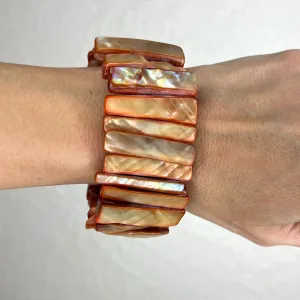 Peach Mother Of Pearl Shell Bracelet