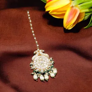 Peacock Inspired Bridal Mangtikka For Wedding