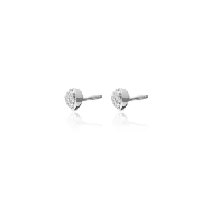Petal Studs (Silver/CZ)