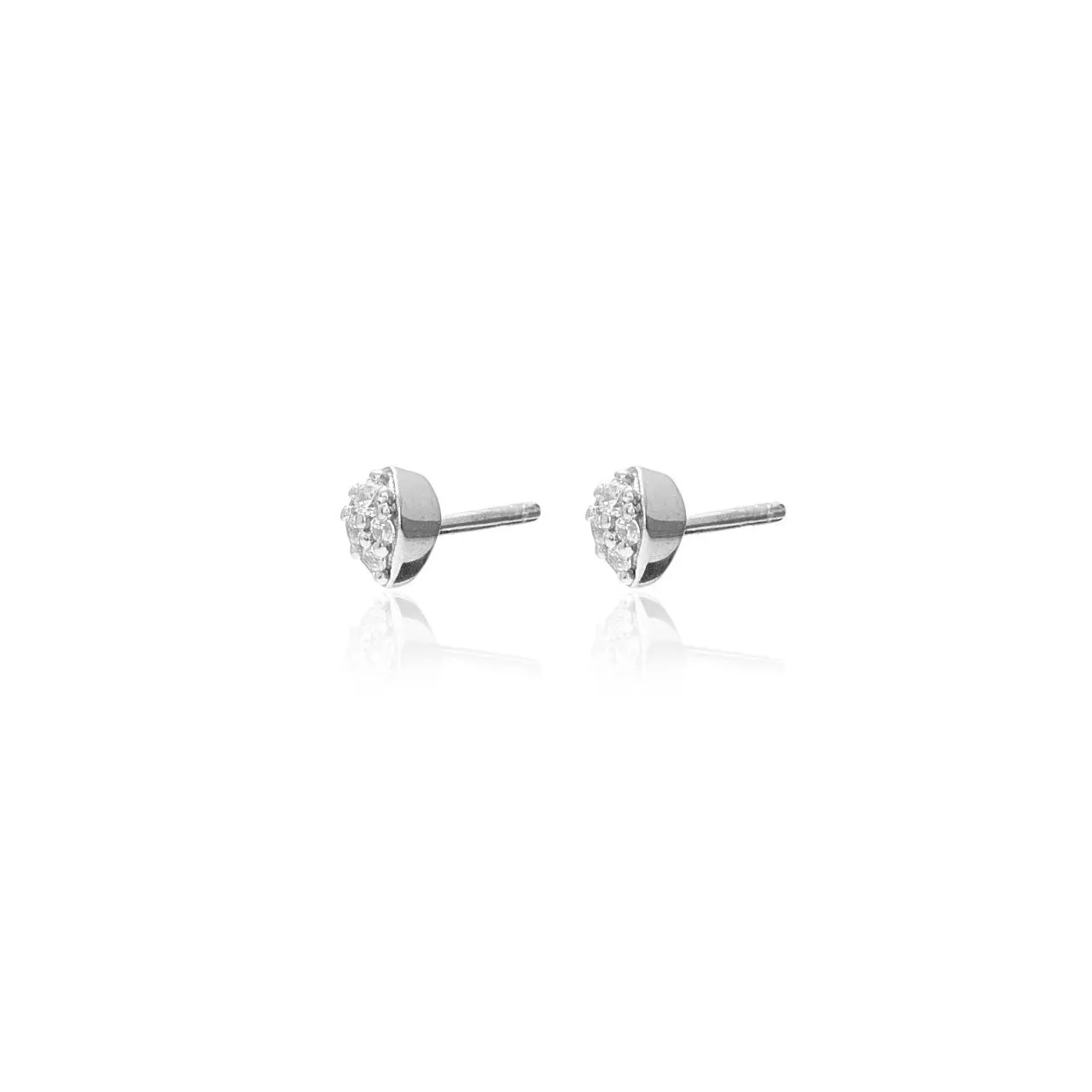 Petal Studs (Silver/CZ)