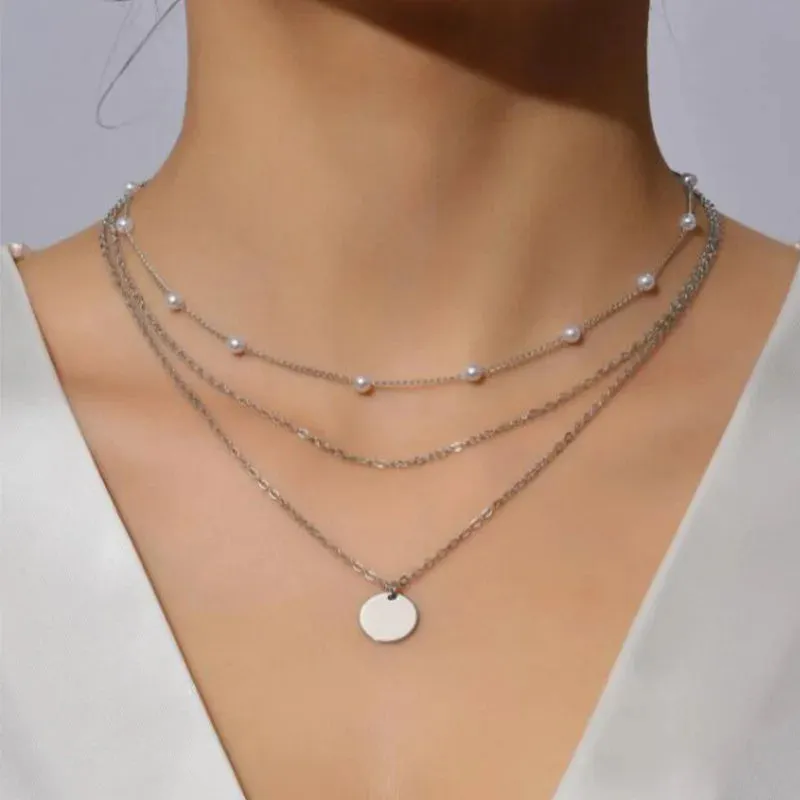 Premium Crystal Zircon Heart Star Charm Necklace Set for Women - Sparkling Stones, Versatile Design, Feminine Charms, Vintage Appeal - Excellent gift to Women