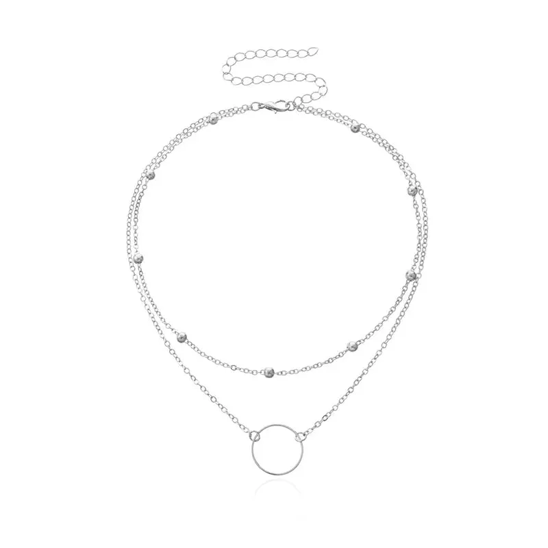 Premium Crystal Zircon Heart Star Charm Necklace Set for Women - Sparkling Stones, Versatile Design, Feminine Charms, Vintage Appeal - Excellent gift to Women