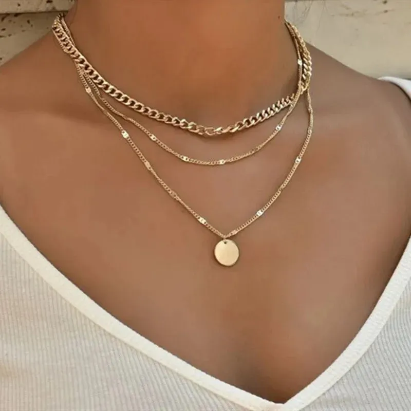 Premium Crystal Zircon Heart Star Charm Necklace Set for Women - Sparkling Stones, Versatile Design, Feminine Charms, Vintage Appeal - Excellent gift to Women