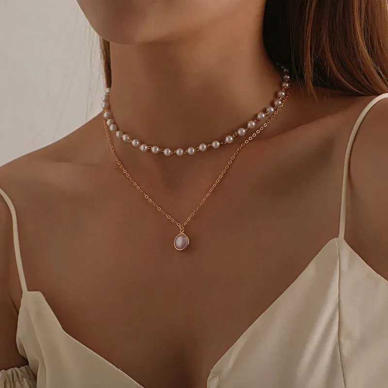 Premium Crystal Zircon Heart Star Charm Necklace Set for Women - Sparkling Stones, Versatile Design, Feminine Charms, Vintage Appeal - Excellent gift to Women