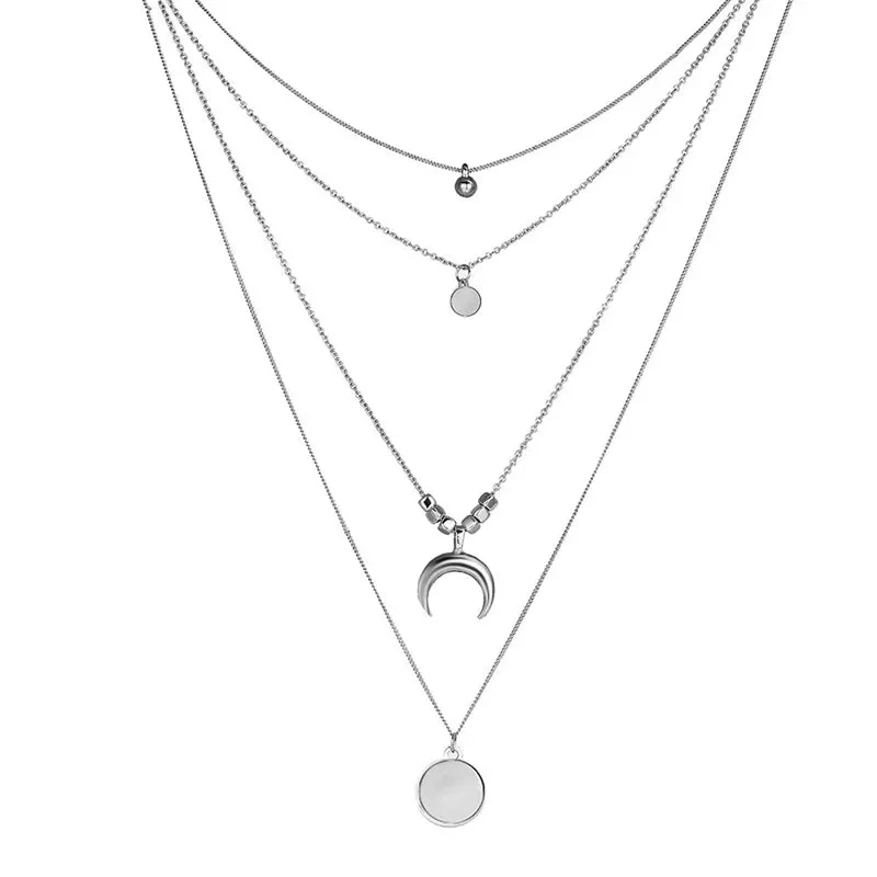 Premium Crystal Zircon Heart Star Charm Necklace Set for Women - Sparkling Stones, Versatile Design, Feminine Charms, Vintage Appeal - Excellent gift to Women
