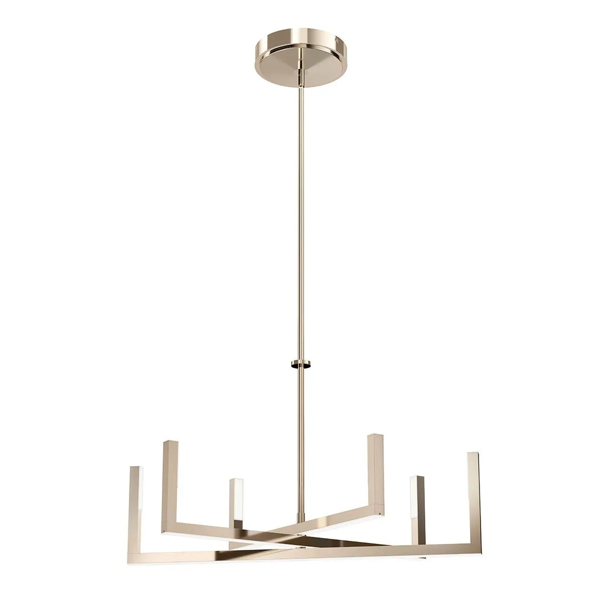 Priam 28 in. LED Chandelier Polished Nickel finish