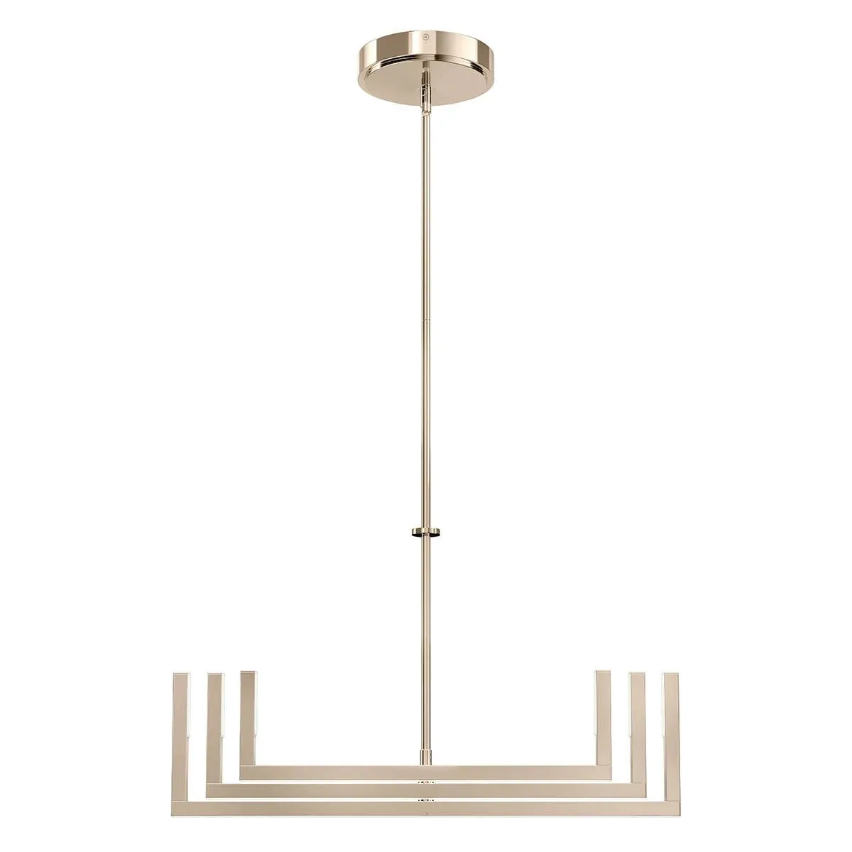 Priam 28 in. LED Chandelier Polished Nickel finish