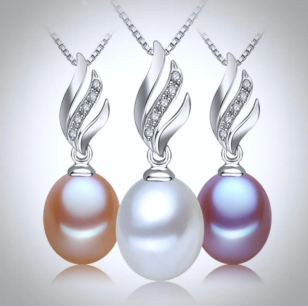"Alegria" - Sterling Silver and Natural Pearl Bridal Jewelry Set - More Colors Available