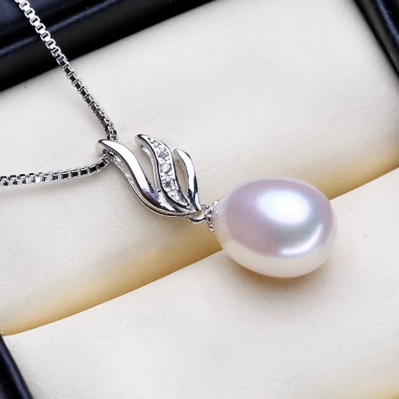 "Alegria" - Sterling Silver and Natural Pearl Bridal Jewelry Set - More Colors Available