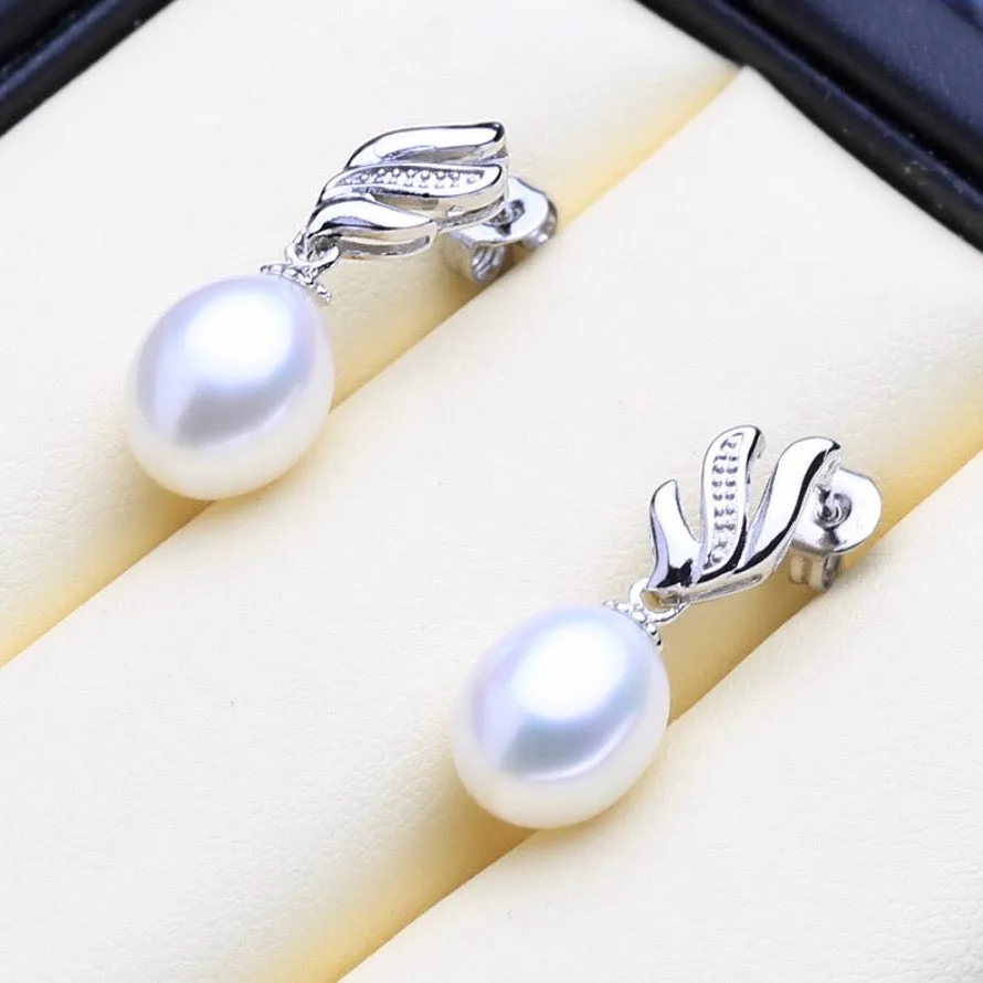 "Alegria" - Sterling Silver and Natural Pearl Bridal Jewelry Set - More Colors Available