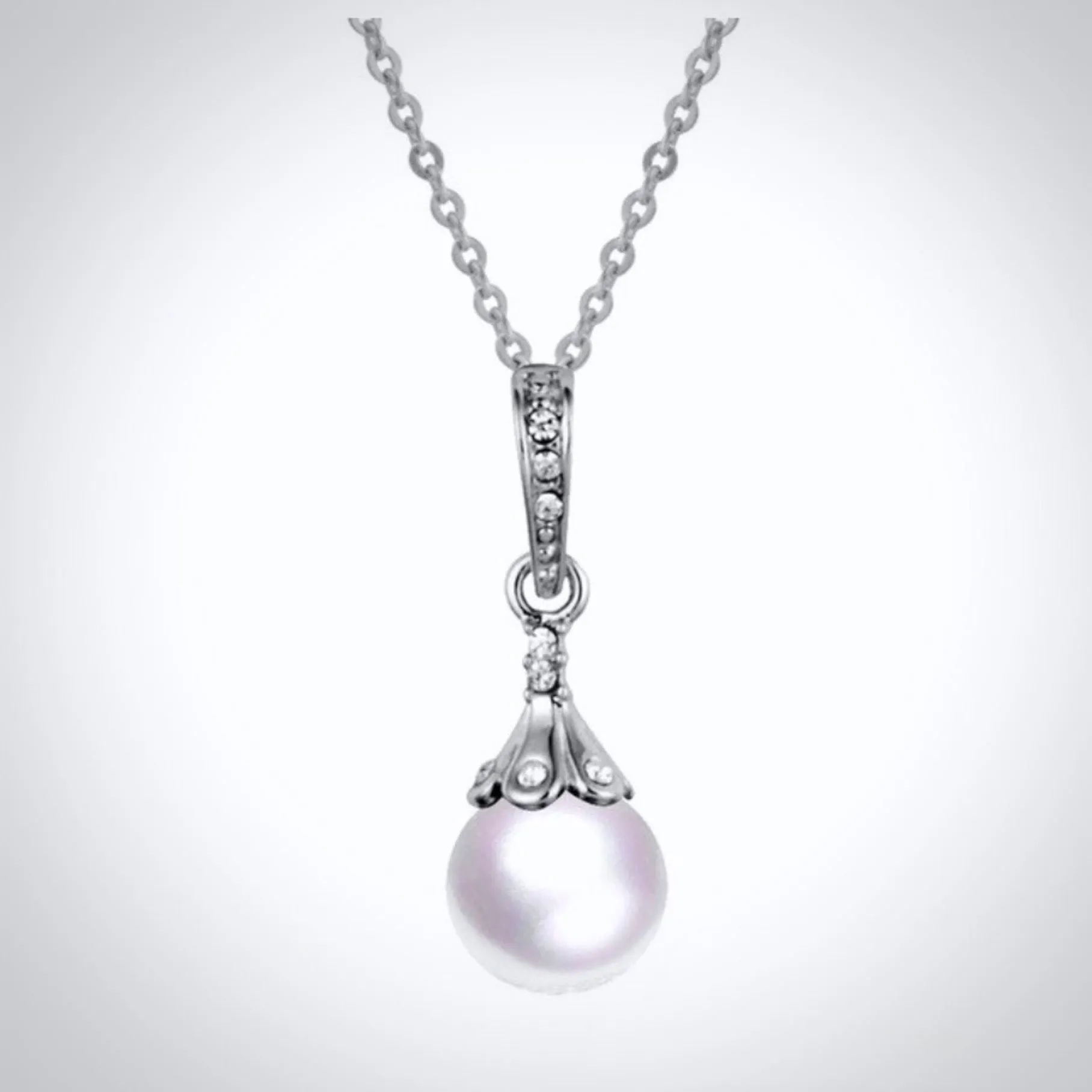 "Allison" - Pearl and Cubic Zirconia Jewelry Set