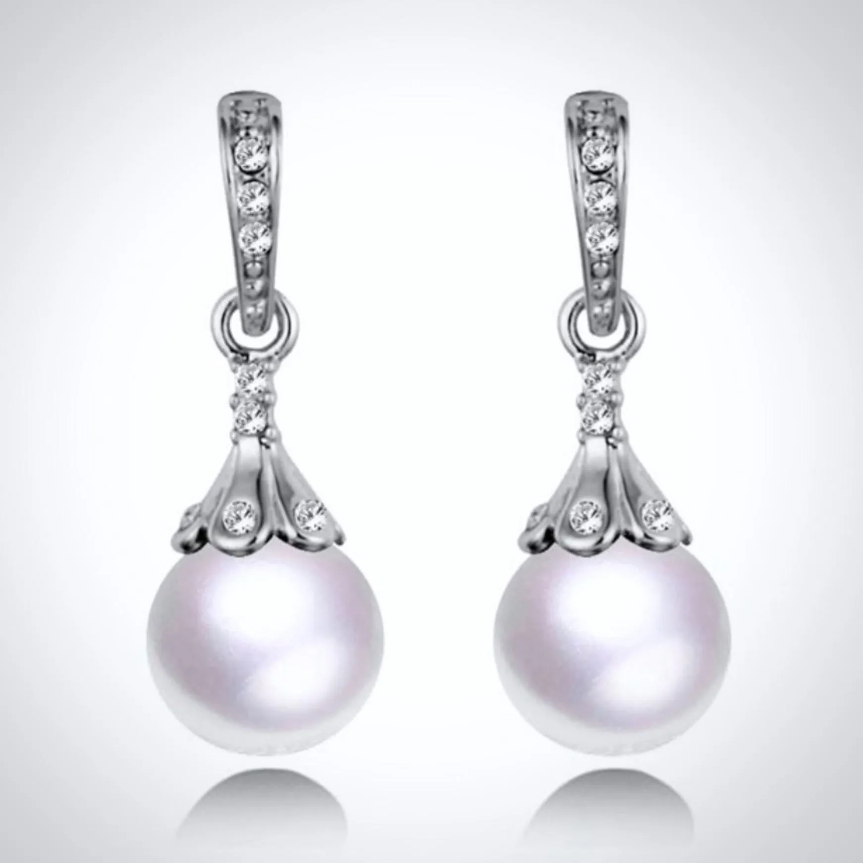 "Allison" - Pearl and Cubic Zirconia Jewelry Set