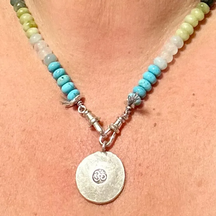 "Balanced Life" Om Beaded Necklace
