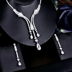 "Ithaca" - Luxury Silver Cubic Zirconia Bridal Jewelry Set