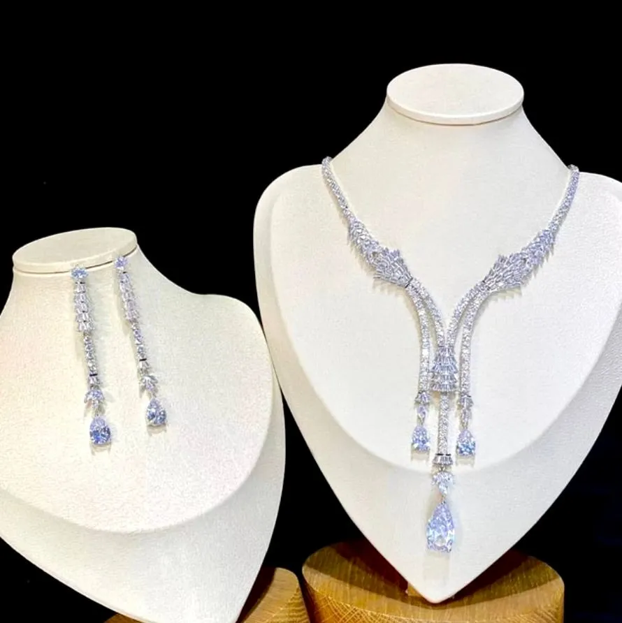"Ithaca" - Luxury Silver Cubic Zirconia Bridal Jewelry Set