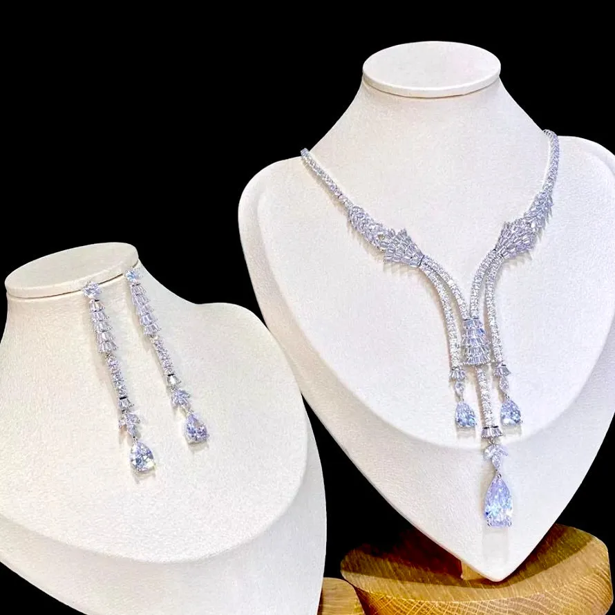 "Ithaca" - Luxury Silver Cubic Zirconia Bridal Jewelry Set