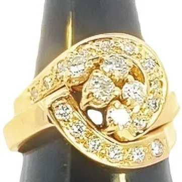 "Sustainable Elegance: Pre-Loved 18ct Yellow Gold & Diamond Bridal Set"