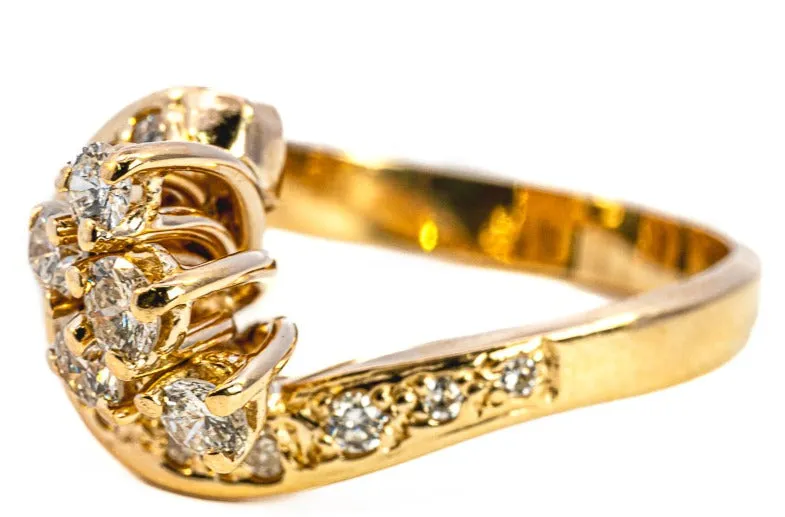 "Sustainable Elegance: Pre-Loved 18ct Yellow Gold & Diamond Bridal Set"