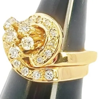 "Sustainable Elegance: Pre-Loved 18ct Yellow Gold & Diamond Bridal Set"