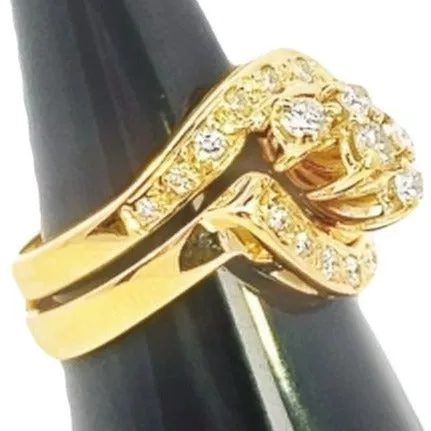 "Sustainable Elegance: Pre-Loved 18ct Yellow Gold & Diamond Bridal Set"