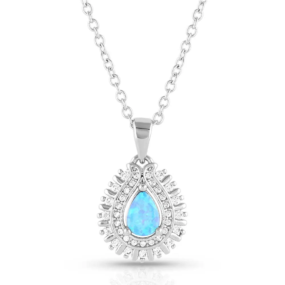 Radiating Crystals Opal Necklace