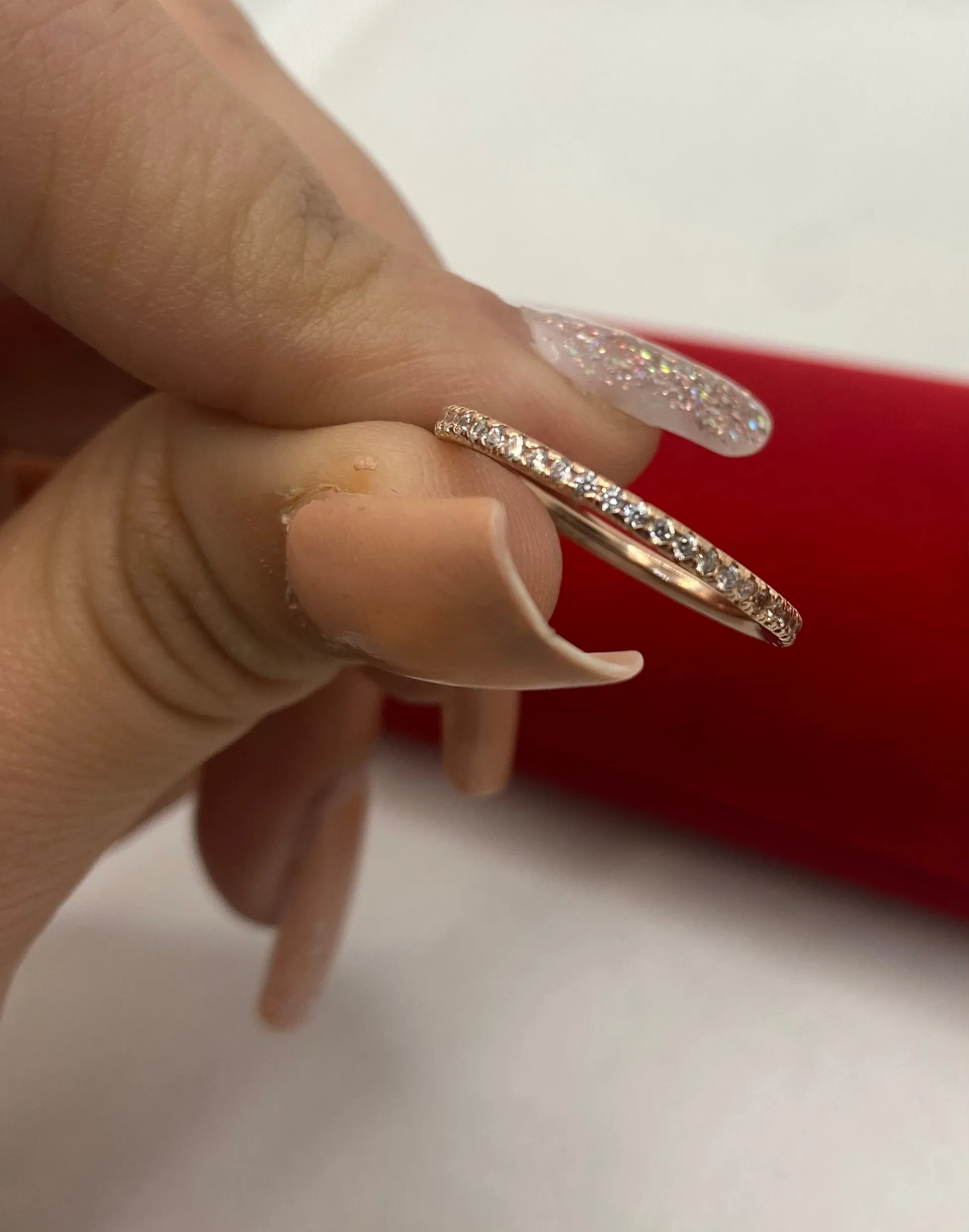 Real silver full eternity ring