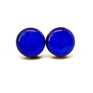 Royal Blue Stud Earrings by Candi Cove Designs
