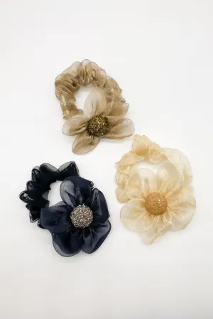 Salma Organza Flower Scrunchie