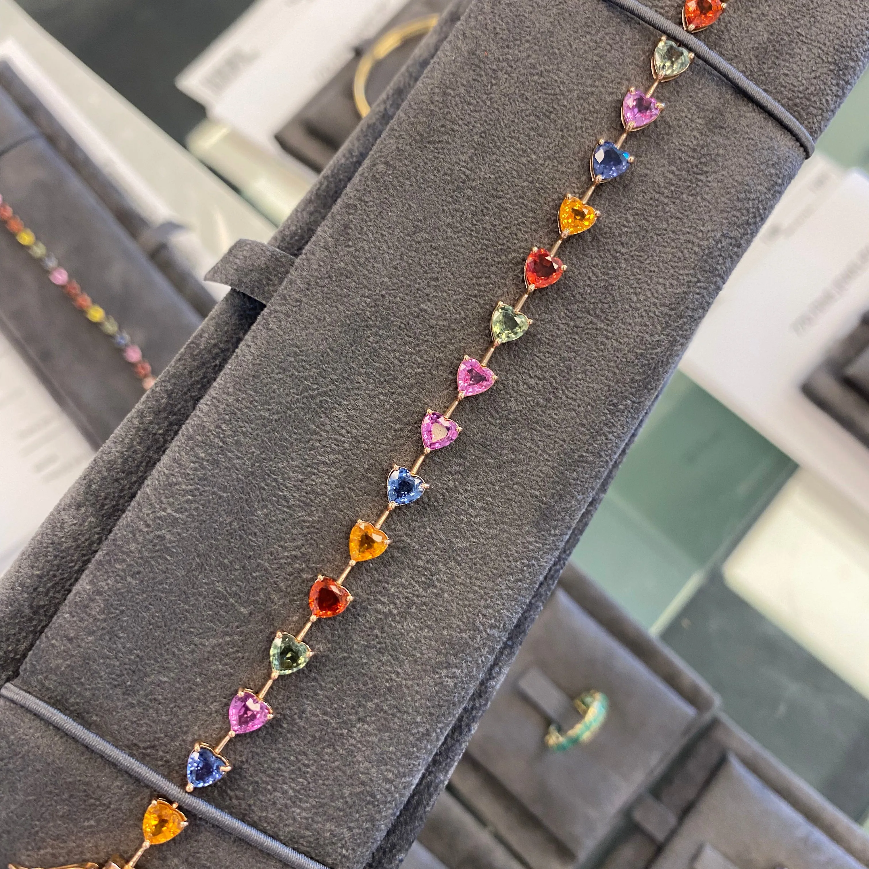 Segment Sapphires Rainbow Tennis Bracelet