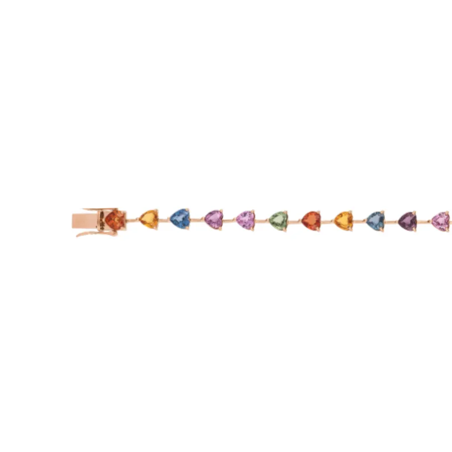 Segment Sapphires Rainbow Tennis Bracelet