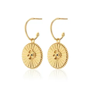 Serpent of Strength / Gold   Black Spinel / Earrings