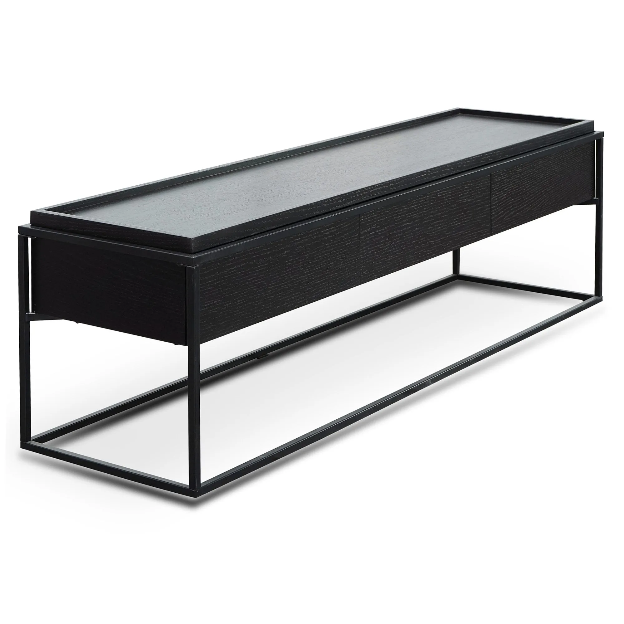 Silva 150cm Wooden TV Entertainment Unit - Full Black