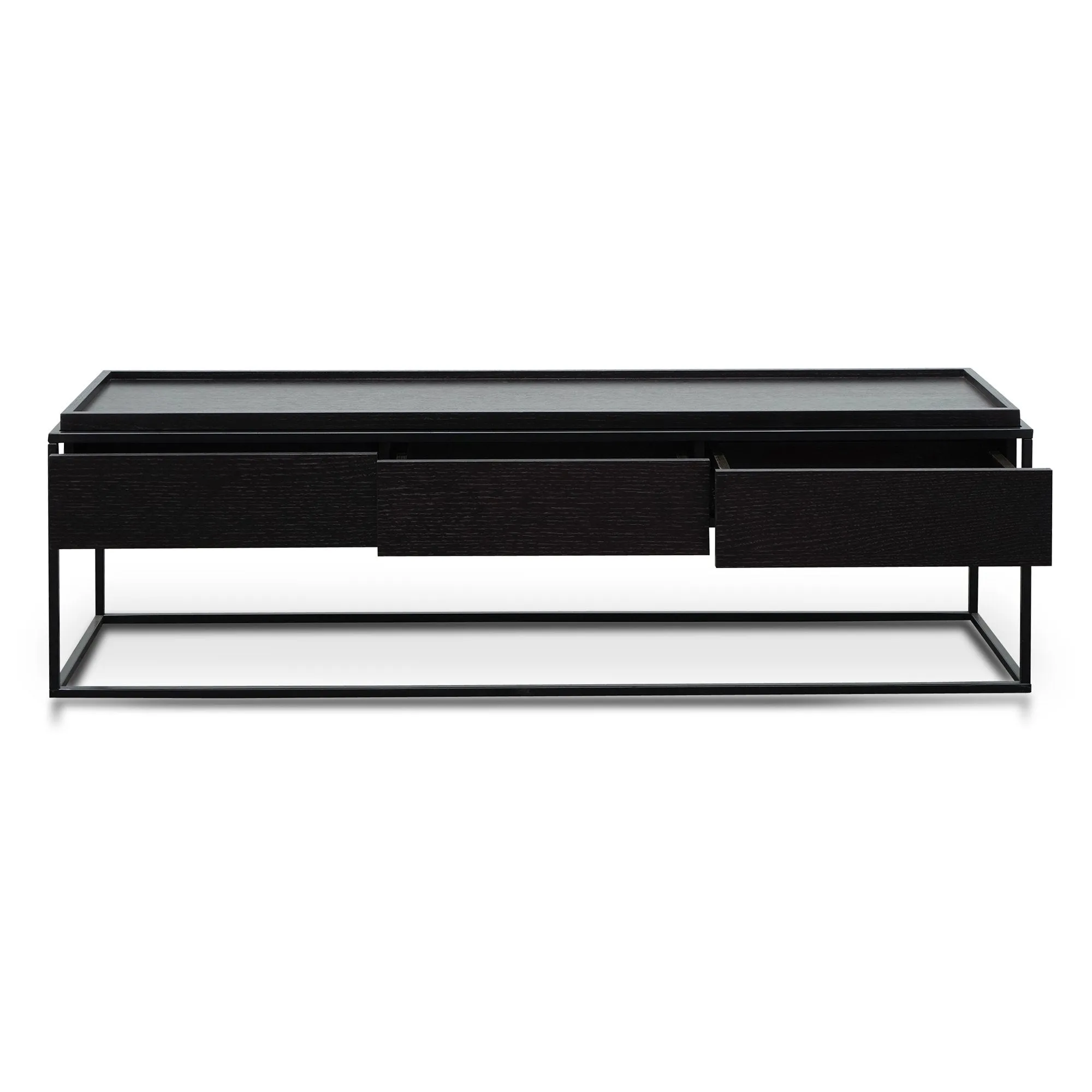Silva 150cm Wooden TV Entertainment Unit - Full Black