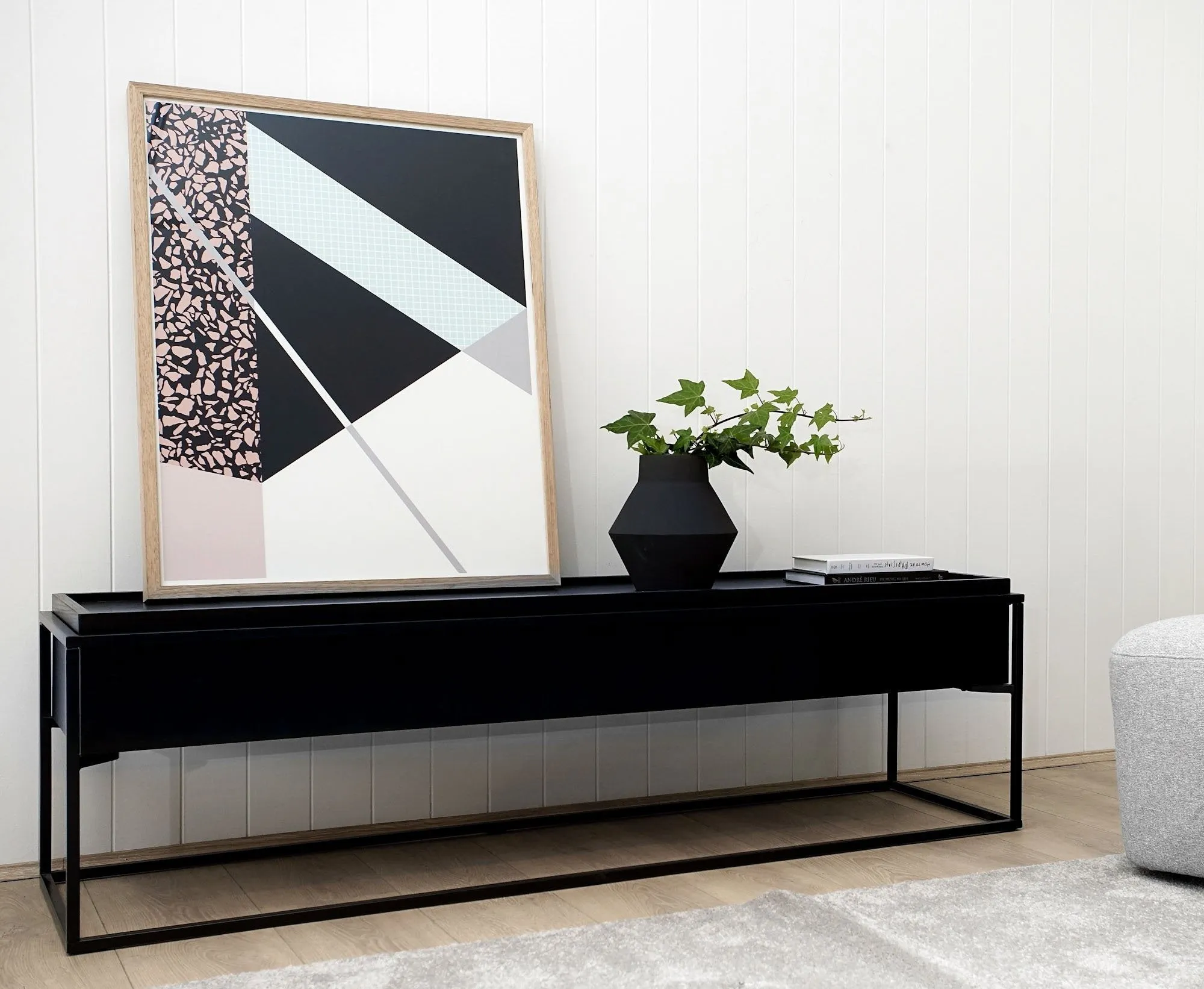 Silva 150cm Wooden TV Entertainment Unit - Full Black