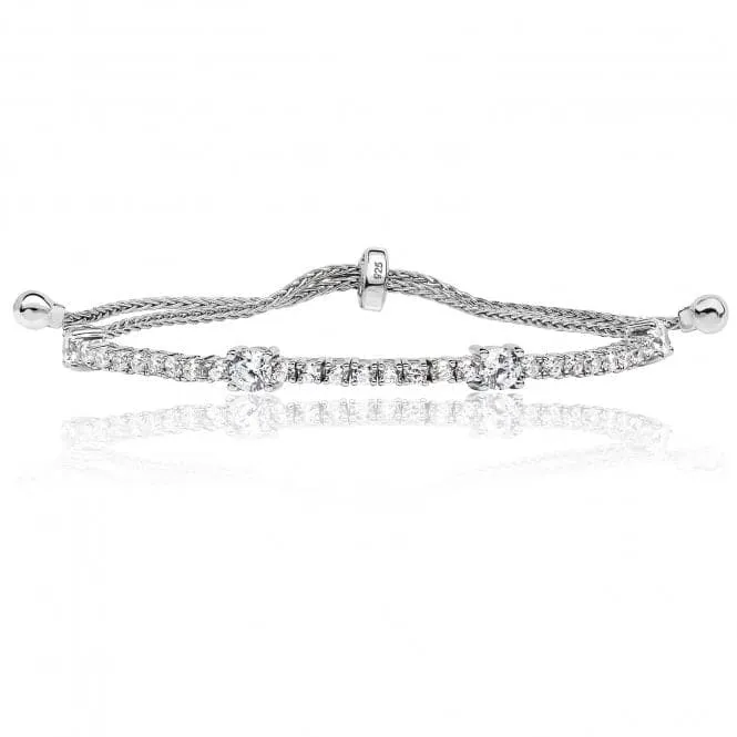Silver & Co Cubic Zirconia Bracelet with Round Claw Setting SBG0022