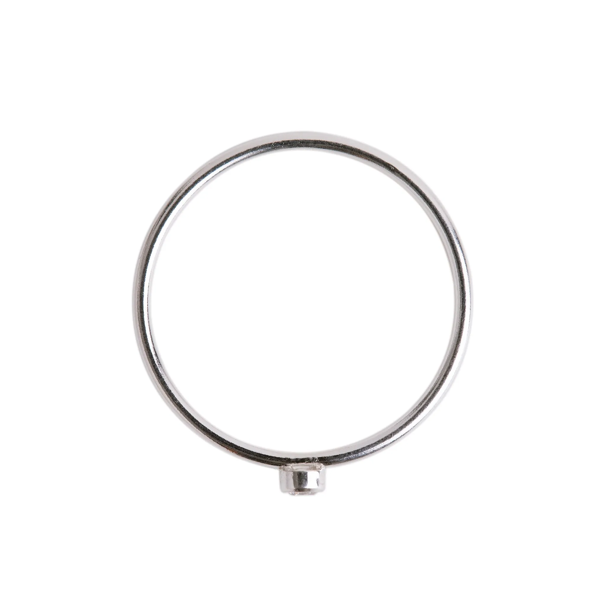 Silver Cubic Zirconia Stacking Ring