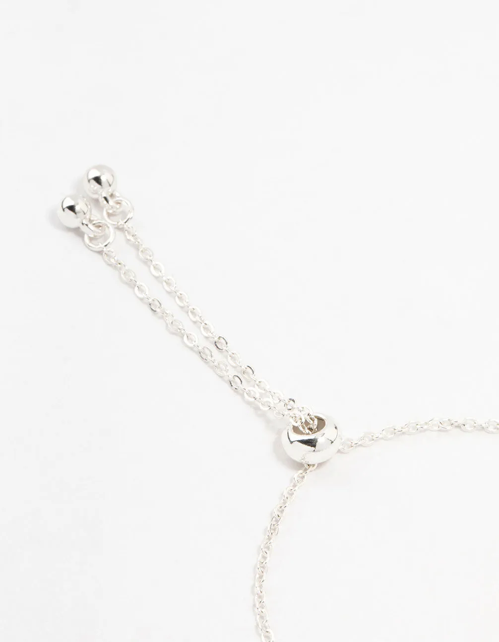 Silver Czech Crystals Heart Infinity Toggle Bracelet