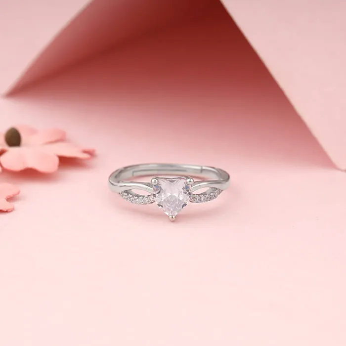 Silver Endless Heart Ring