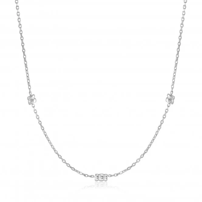 Silver Smooth Twist Chain Necklace N038-02H