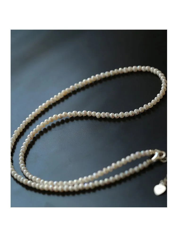 Single White Mini Freshwater Pearl Necklace