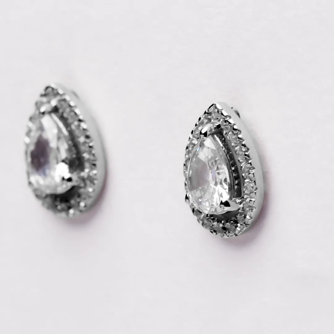 Solitaire Drops 925 Sterling Silver Earrings