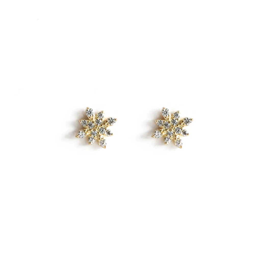 Sparkle Flower Studs