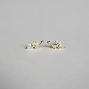 Sparkle Leaf Studs