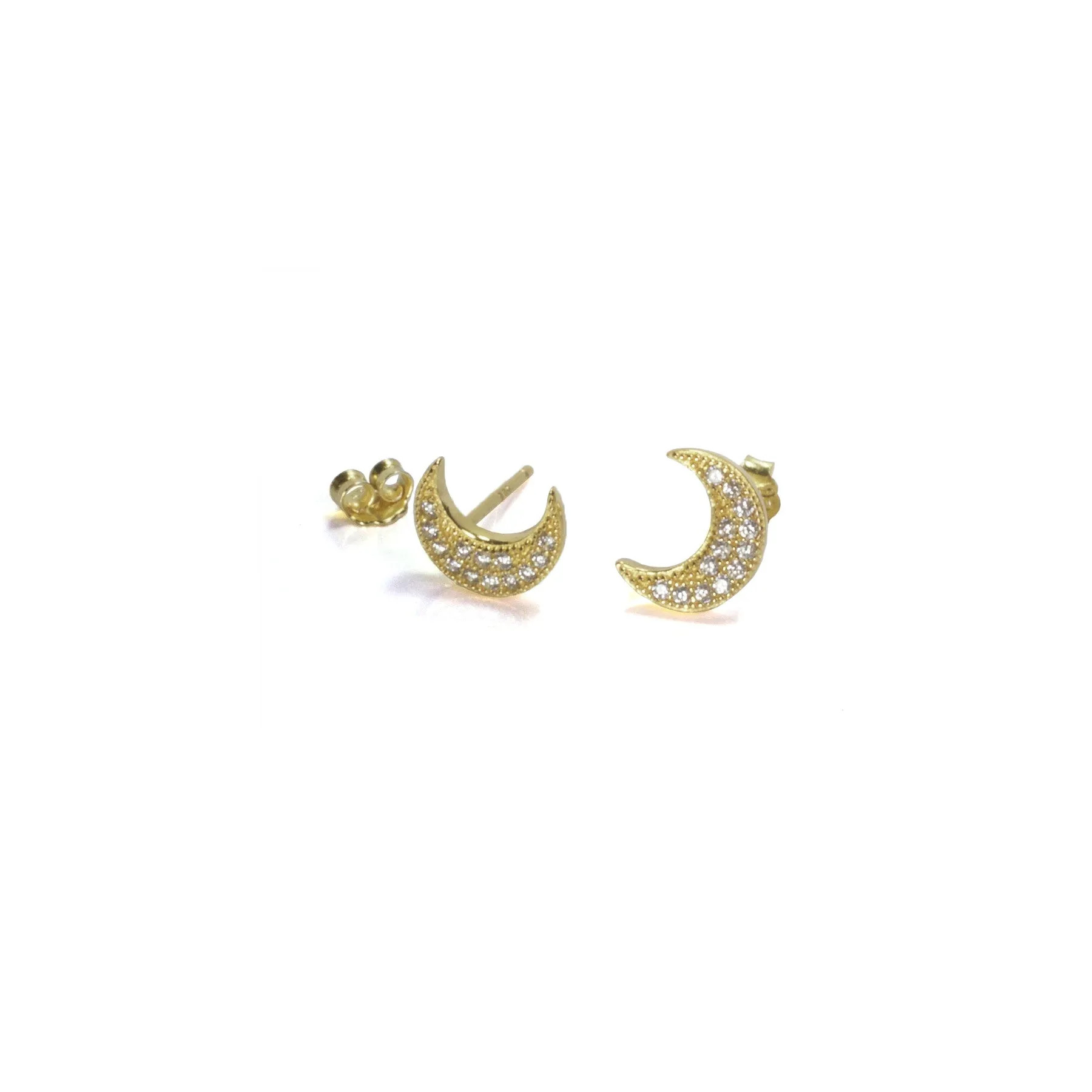 Sparkle Moon Studs
