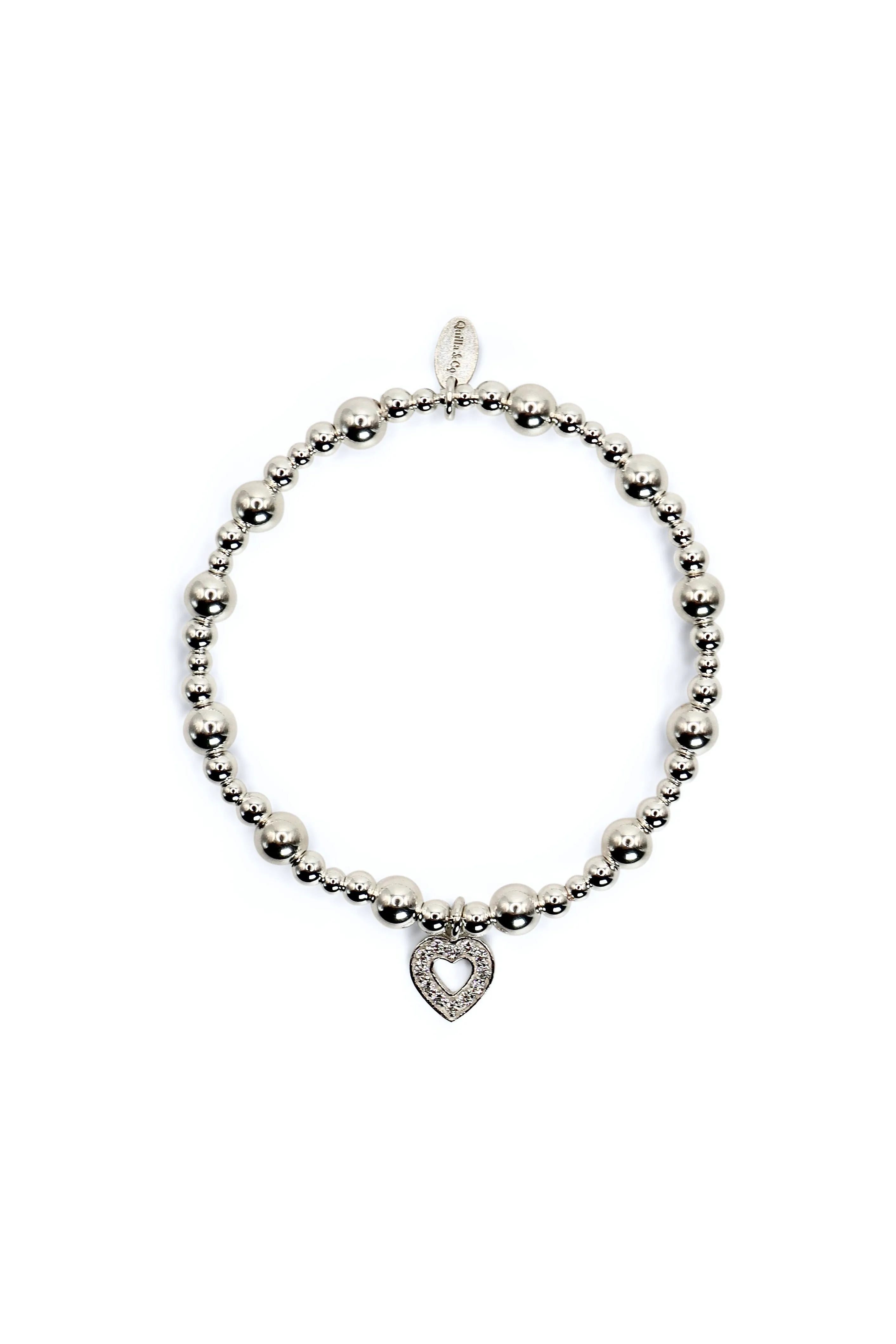 Sparkle Open Heart Popcorn Bracelet