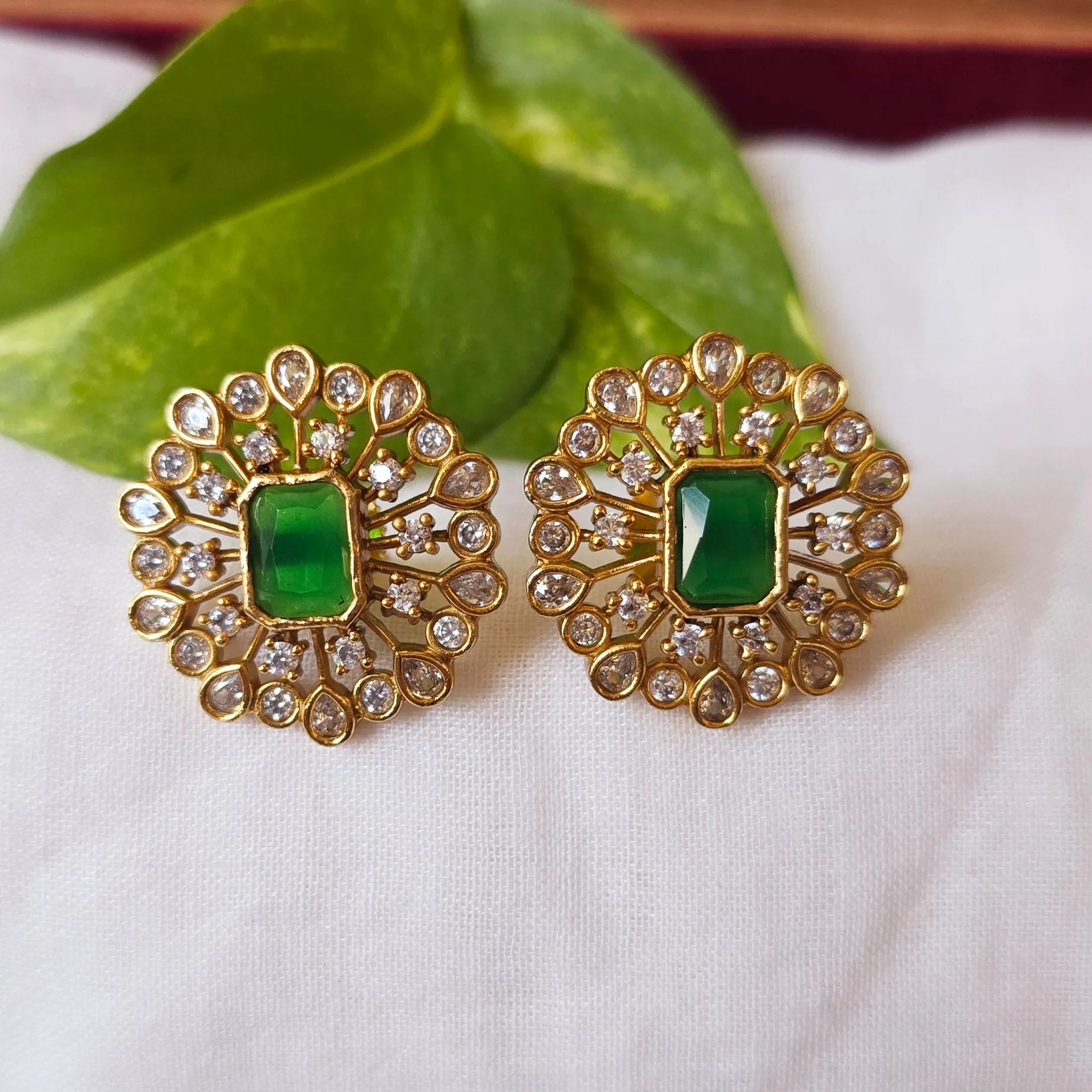 Square AD Stone Studs
